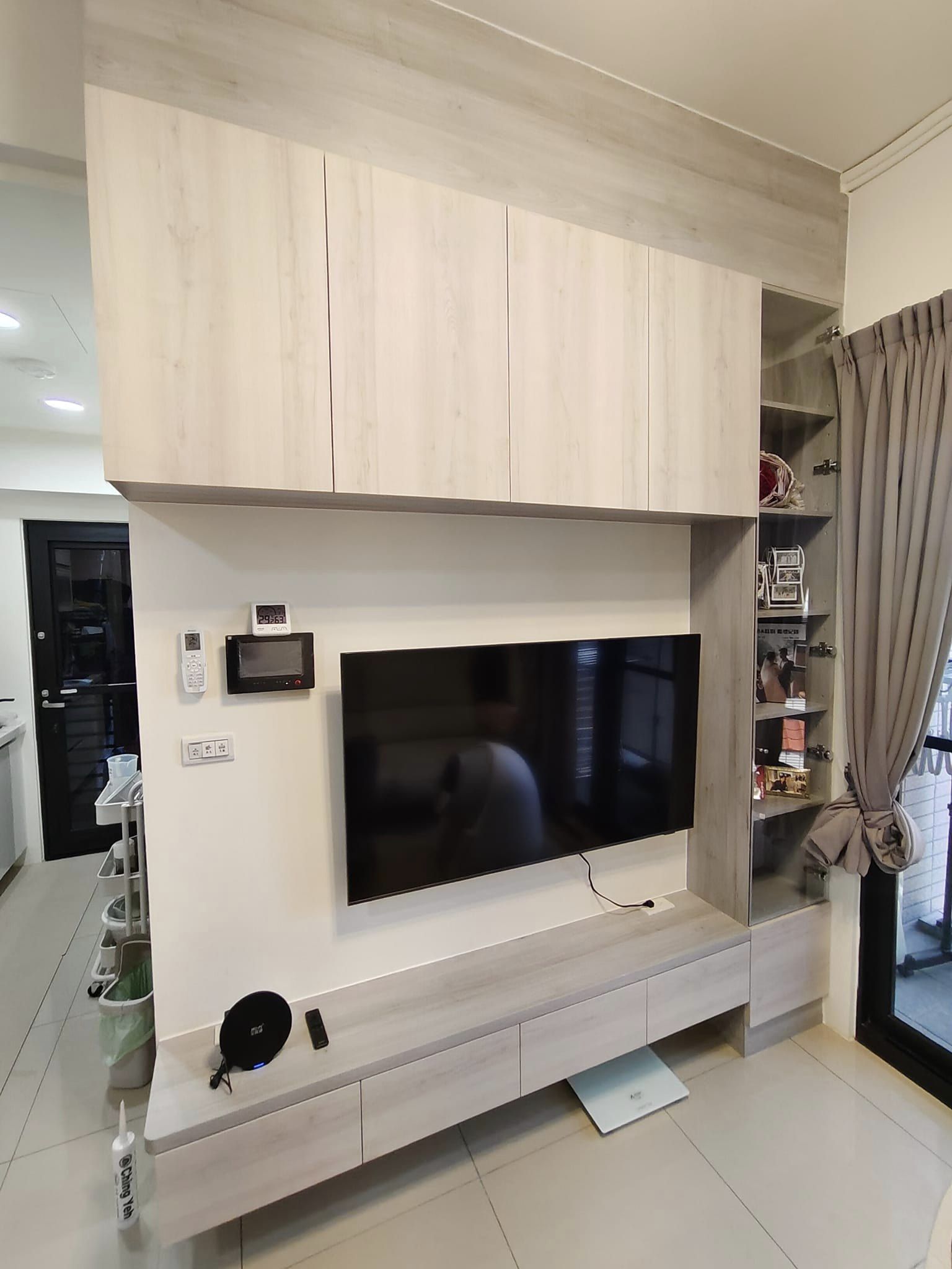 台中豐原帝寶電視櫃施工